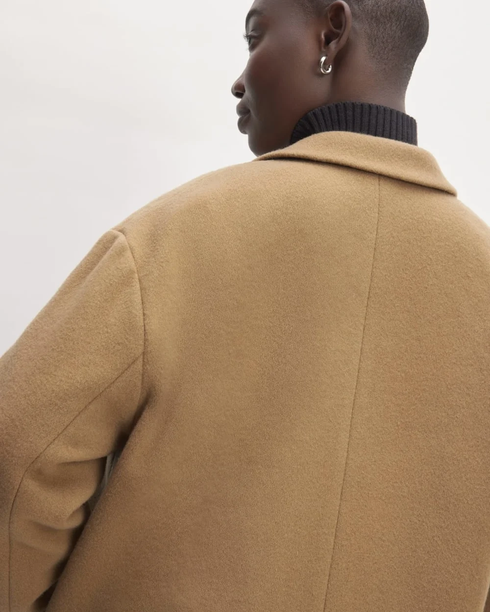 The Italian ReWool® Cocoon Coat | Camel (4)