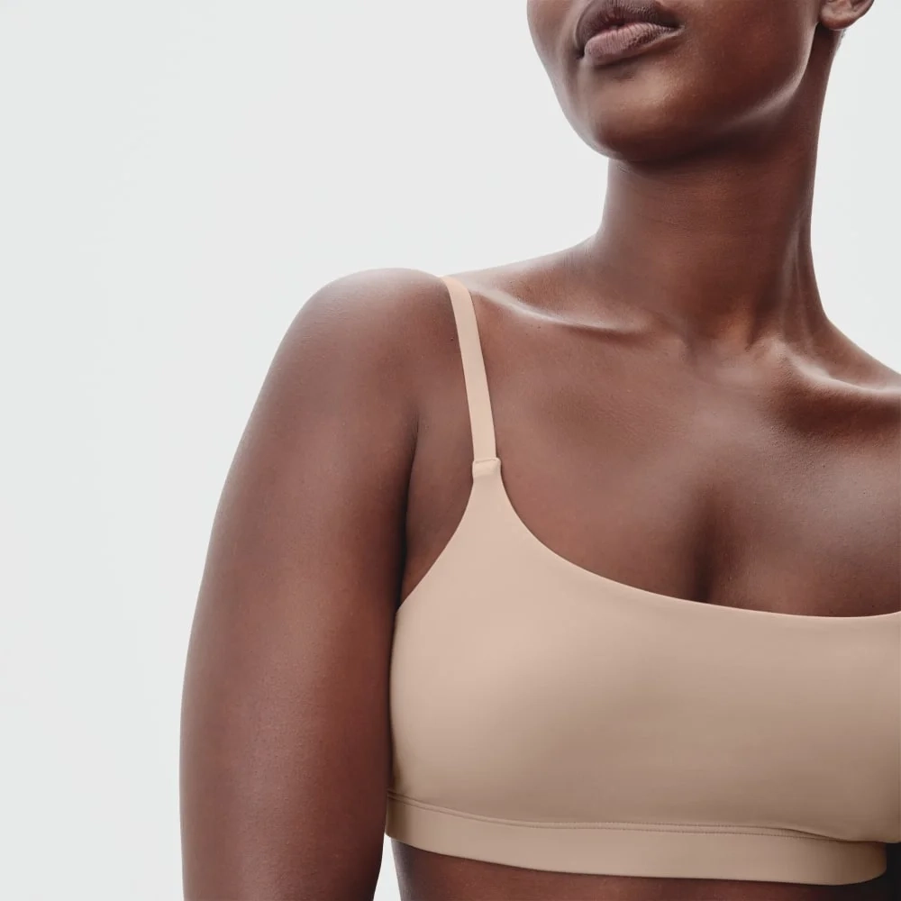 The Invisible Square-Neck Bralette | Light Tan (4)