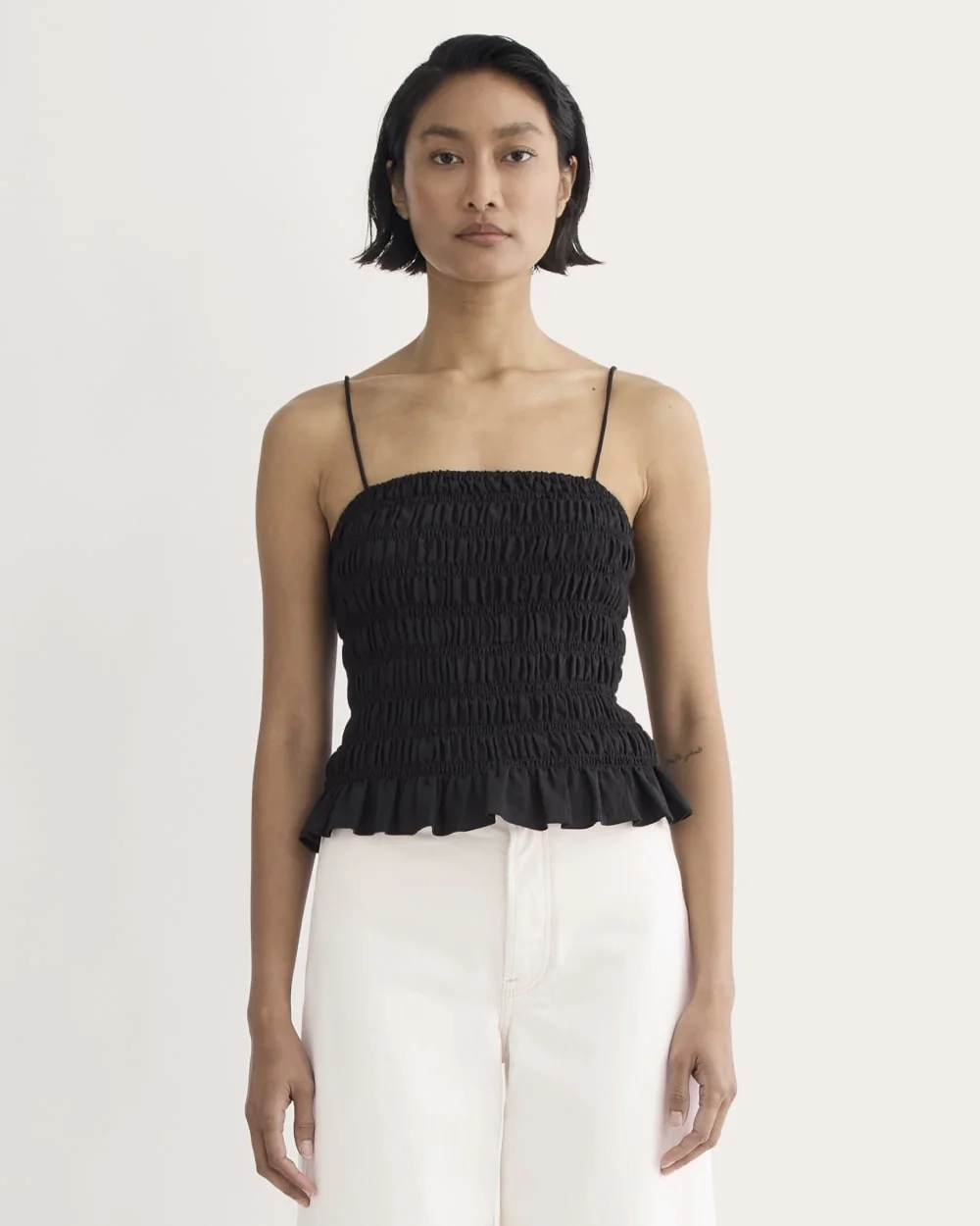 The Smocked Tank | Black
