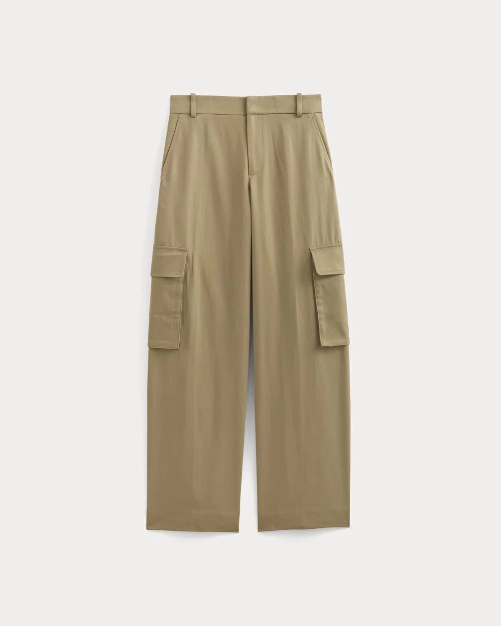 Wide-Leg Cargo Trouser in Buttersmooth | Ash Brown (3)