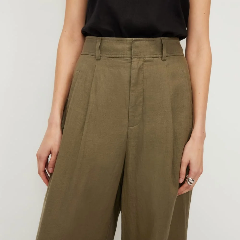 The Linen Way-High® Drape Pant  | Kalamata (3)