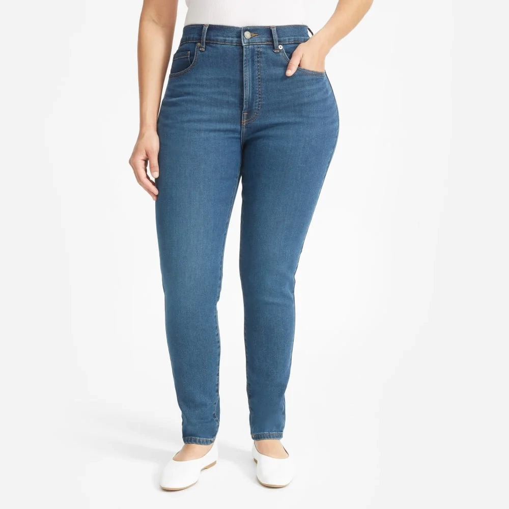The Authentic Stretch High-Rise Skinny | Mid Blue | 28.5" Inseam (4)