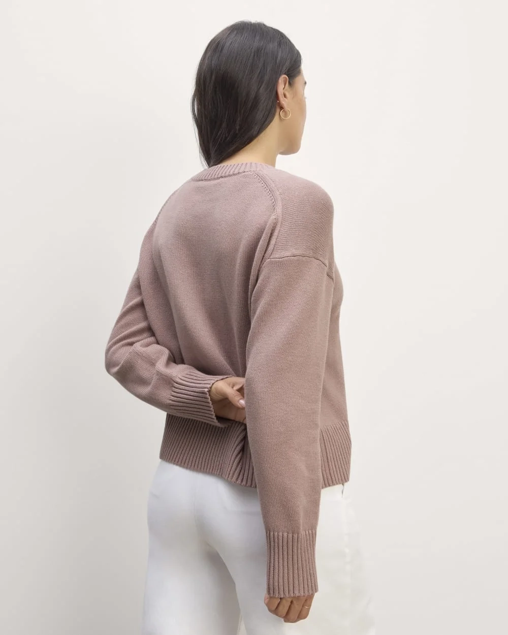 The Boxy Sweater in Everyday Cotton | Dusty Rose (4)