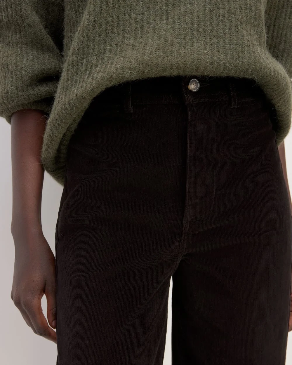 The Corduroy Wide-Leg Pant | Black (2)