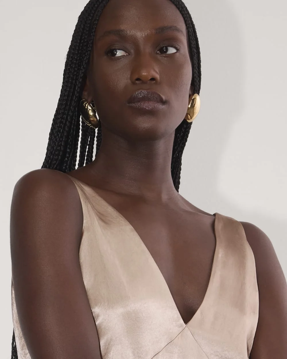 The Satin Slip Dress | Champagne (4)