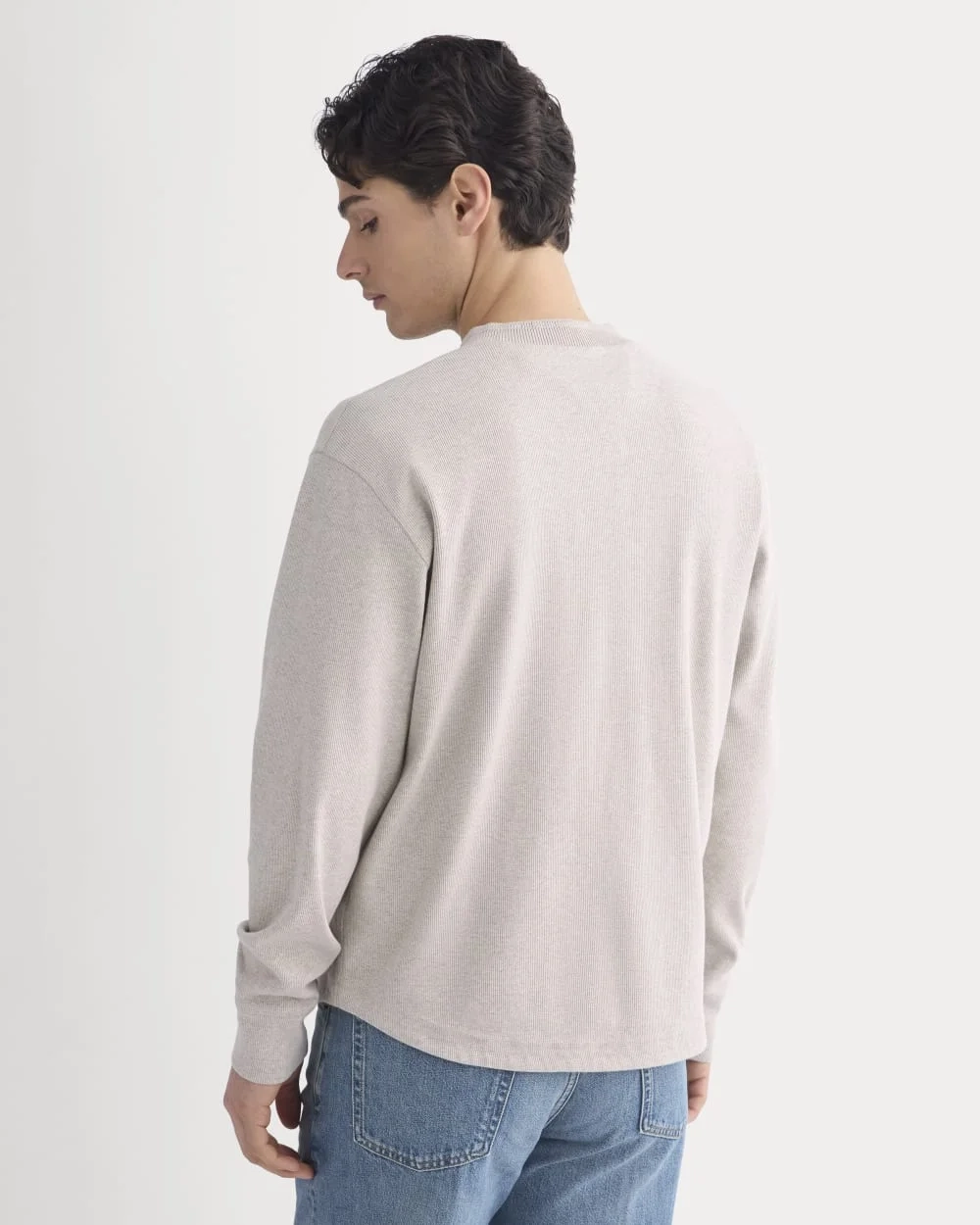 Vintage Rib Henley | Heathered Oatmeal (5)
