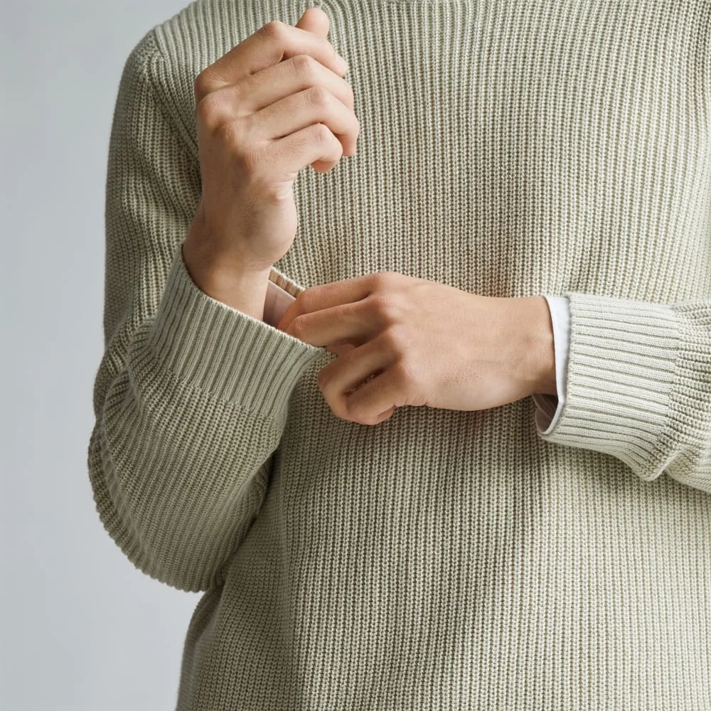 The No-Sweat Ribbed Crew | Pelican (5)