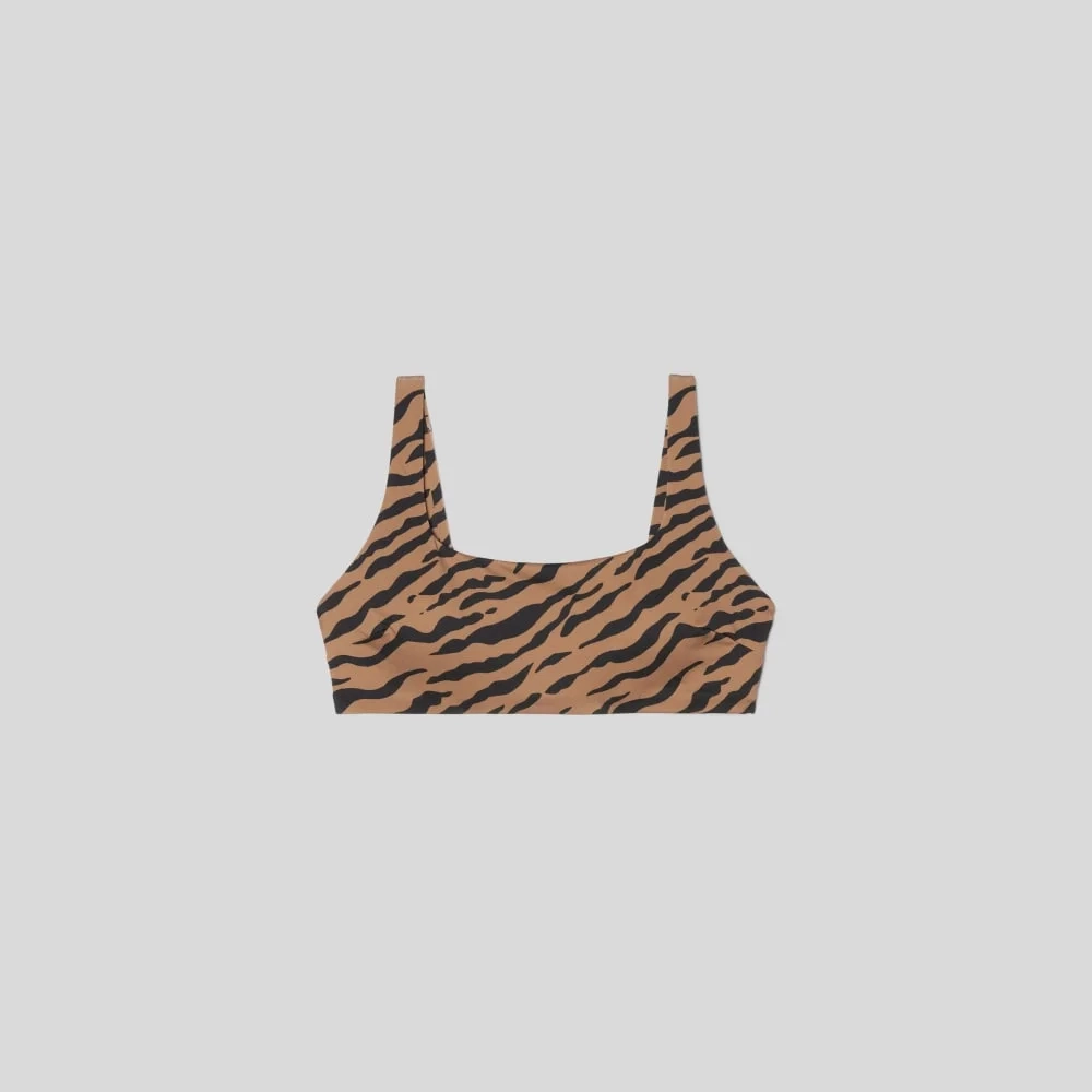 The Square-Neck Bikini Top | Tiger Stripe Toasted Coconut (2)