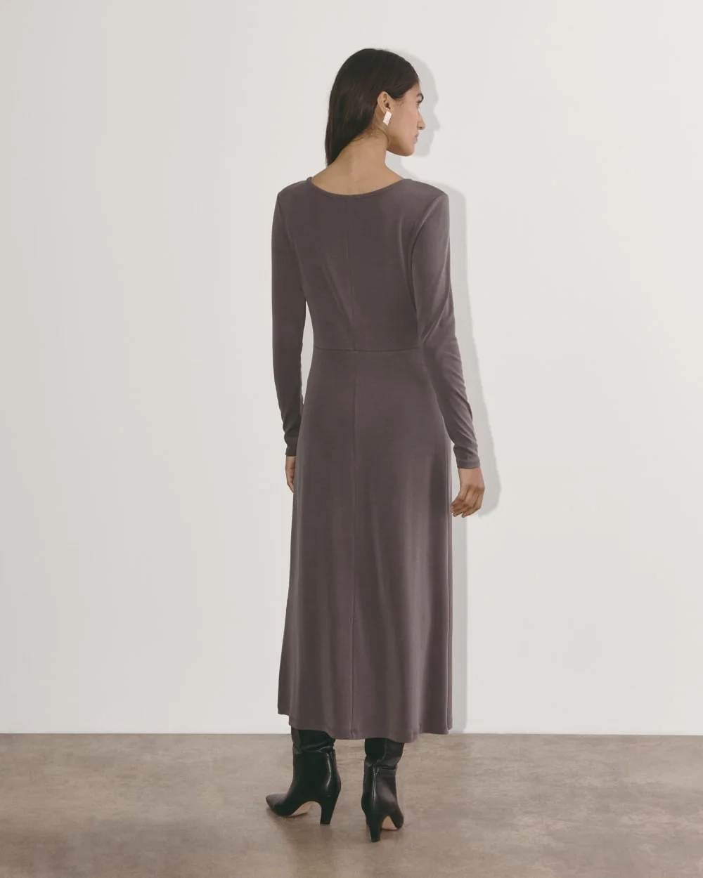 The Maddie Dress in Butterknit | Espresso (3)