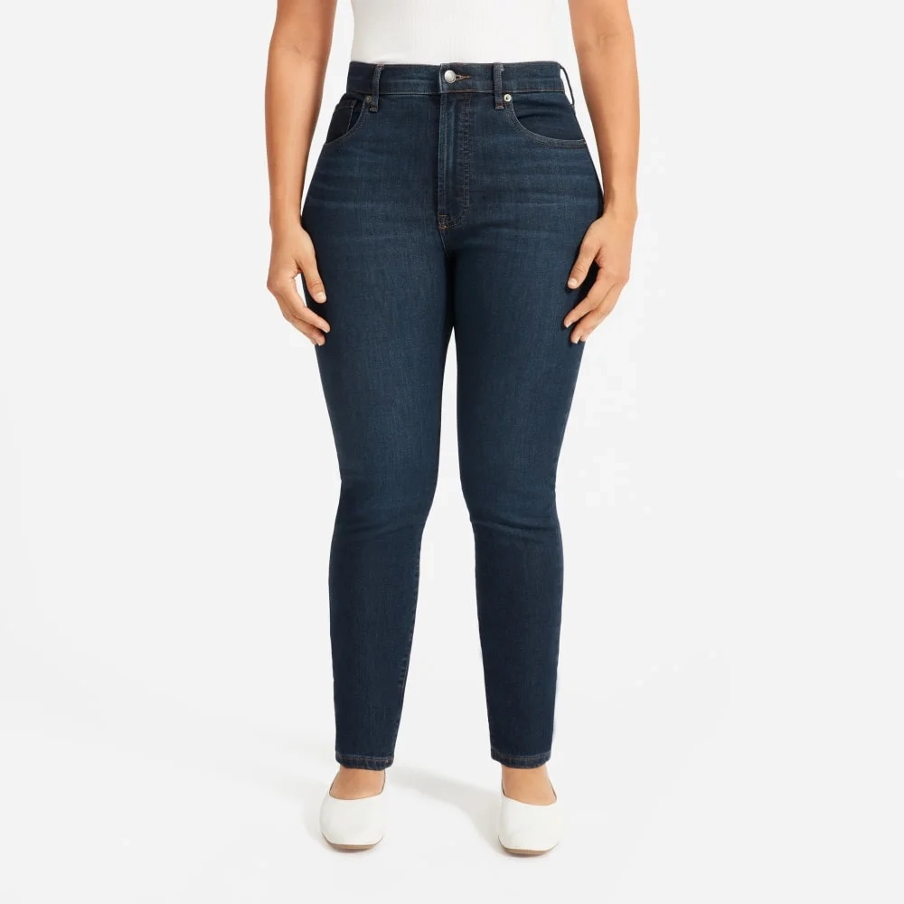 The Authentic Stretch High-Rise Skinny | Deep Indigo | 26.5" Inseam (5)