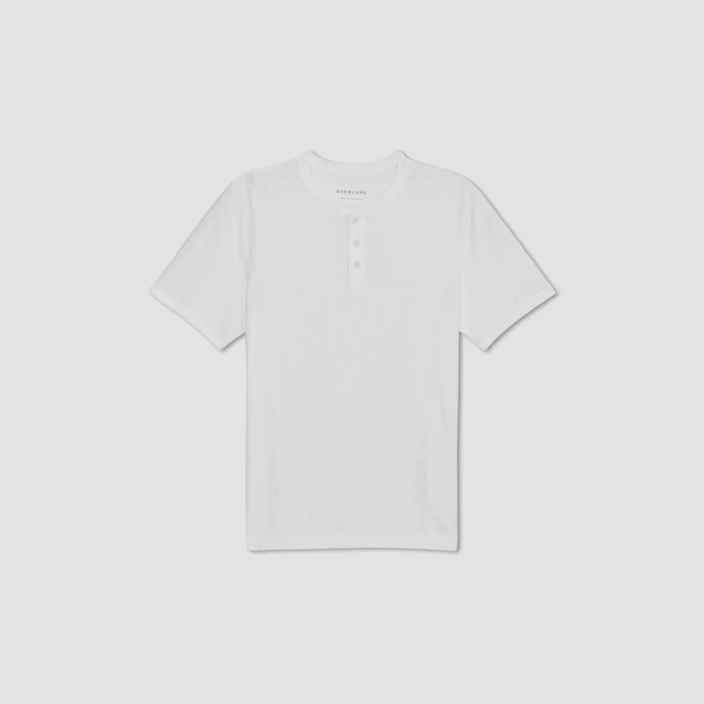 The Cotton Slub Henley | White (2)