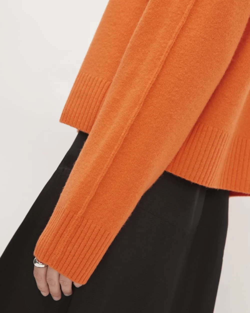 The Good Merino Wool Mockneck Sweater | Orange (4)