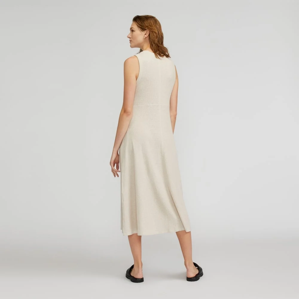 The  Organic Cotton Waffle Tank Dress | Heathered Pelican (2)