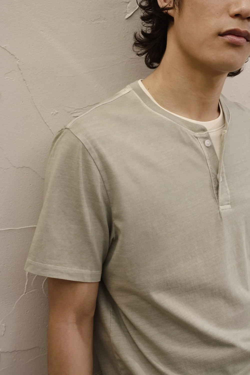 The Cotton Slub Henley | Heather Oatmeal (3)