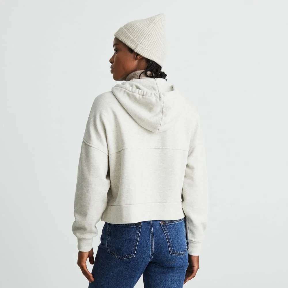 The Track Organic Cotton Hoodie | Light Heather Grey (3)