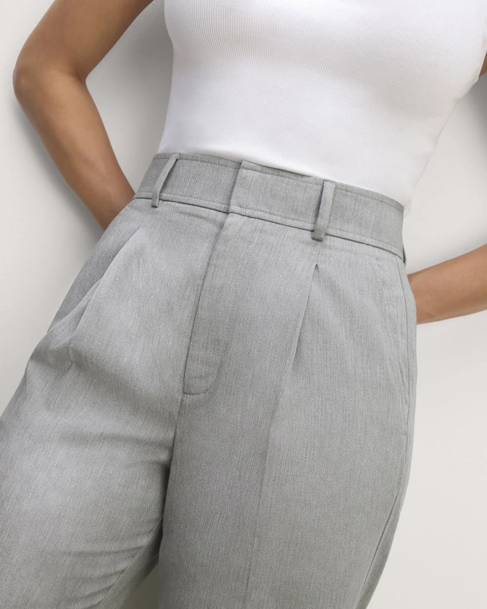 The Draper Tapered Pant in Buttersmooth | Heather Steel (3)
