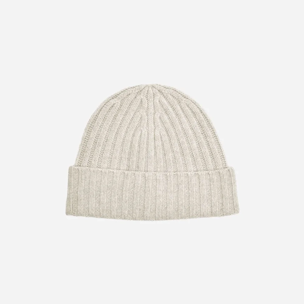 The Cashmere Beanie | Pale Heather Grey (5)