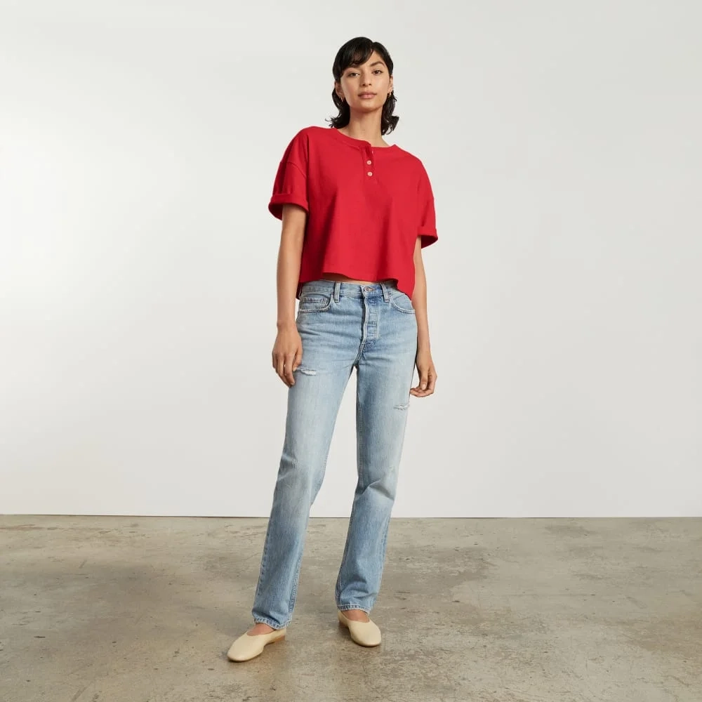 The Vintage Henley Hemp Tee | Goji Berry (2)