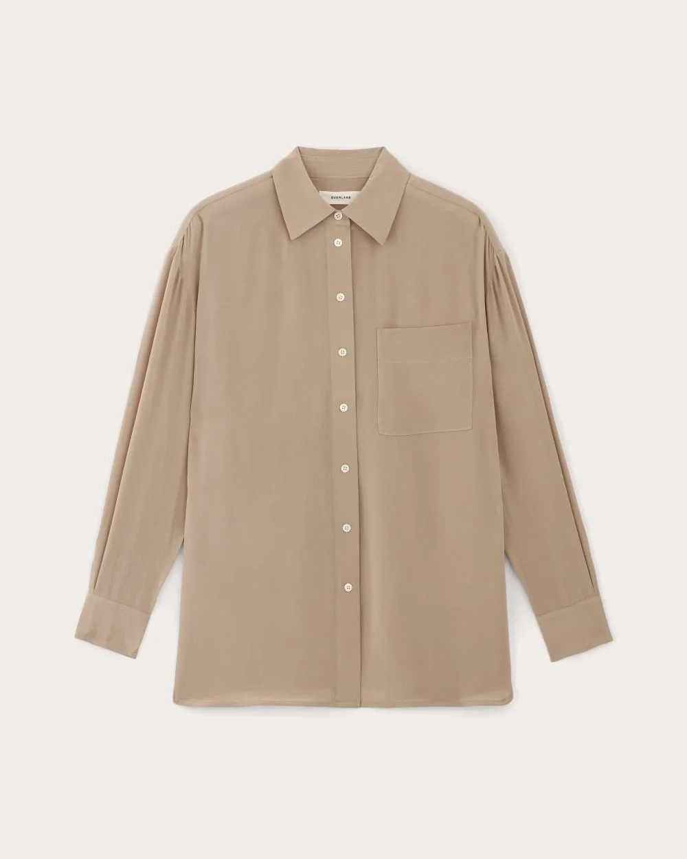 The Boyfriend Shirt in Washable Silk | Chanterelle (2)