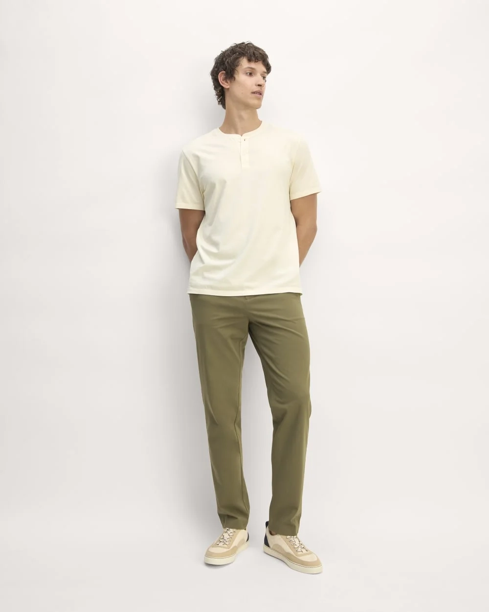 The Essential Organic Garment-Dyed Henley | Parchment (3)