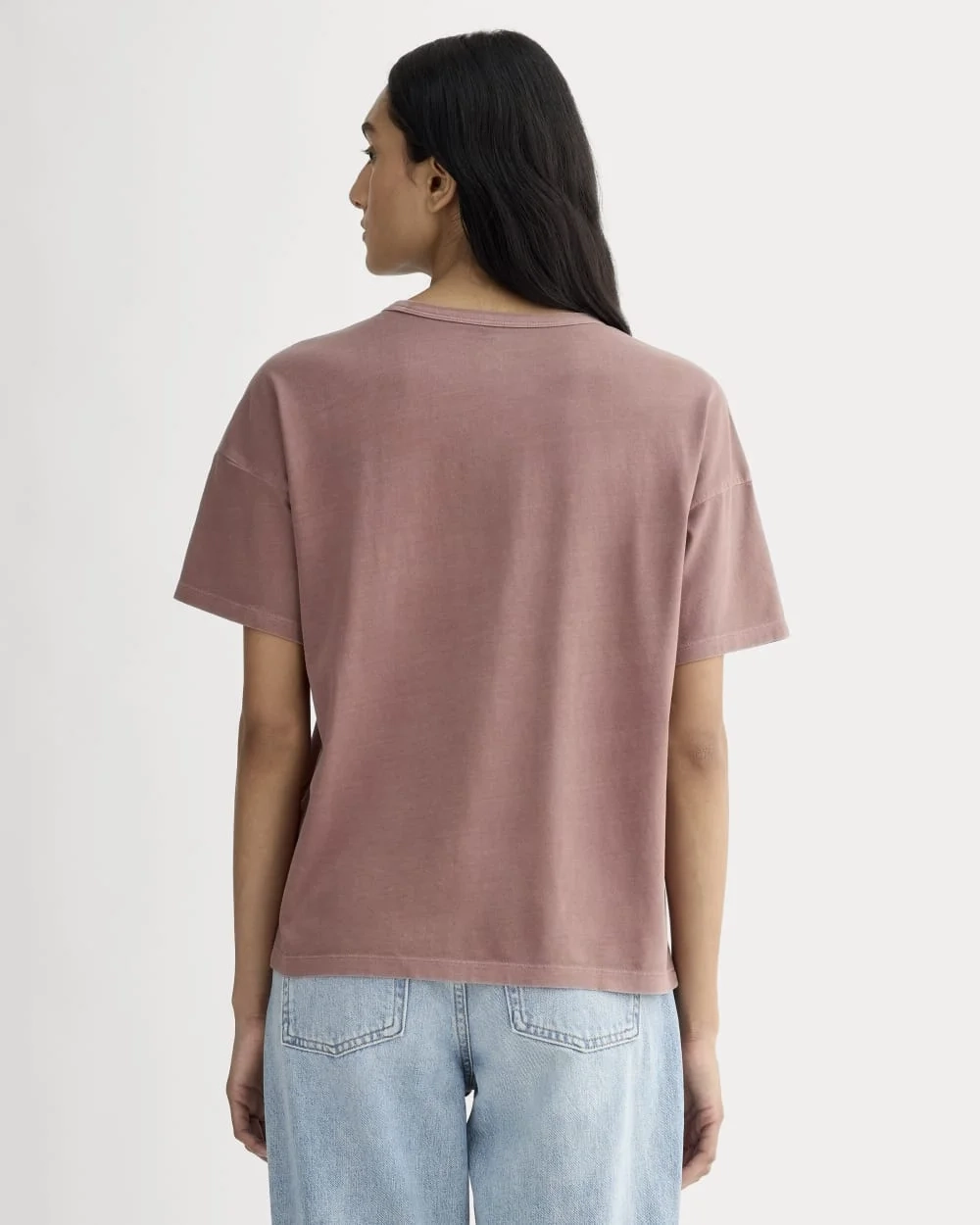 The Boyfriend Tee in Essential Cotton | Brown Garment Dye (4)