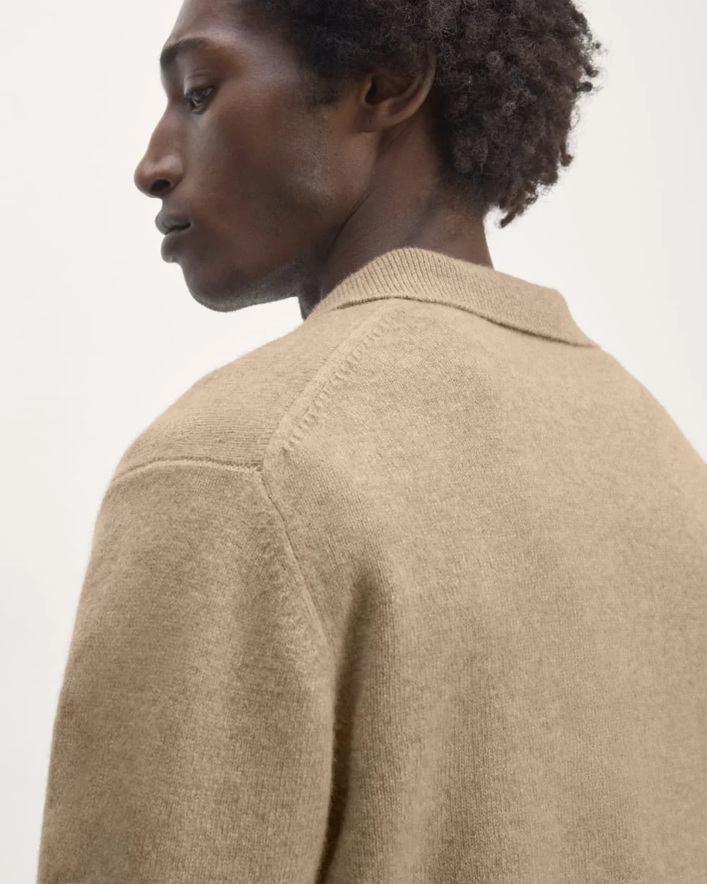 The Classic Polo in Luxe Merino | Oat Melange (4)