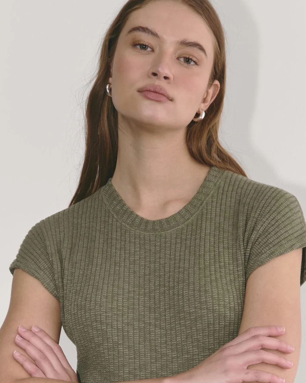The Rib-Knit Cap-Sleeve Midi Dress | Kalamata (4)