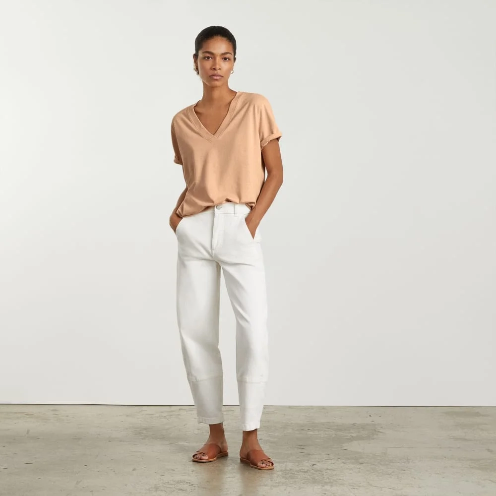 The Vintage V-Neck Hemp Tee | Hazelnut (3)