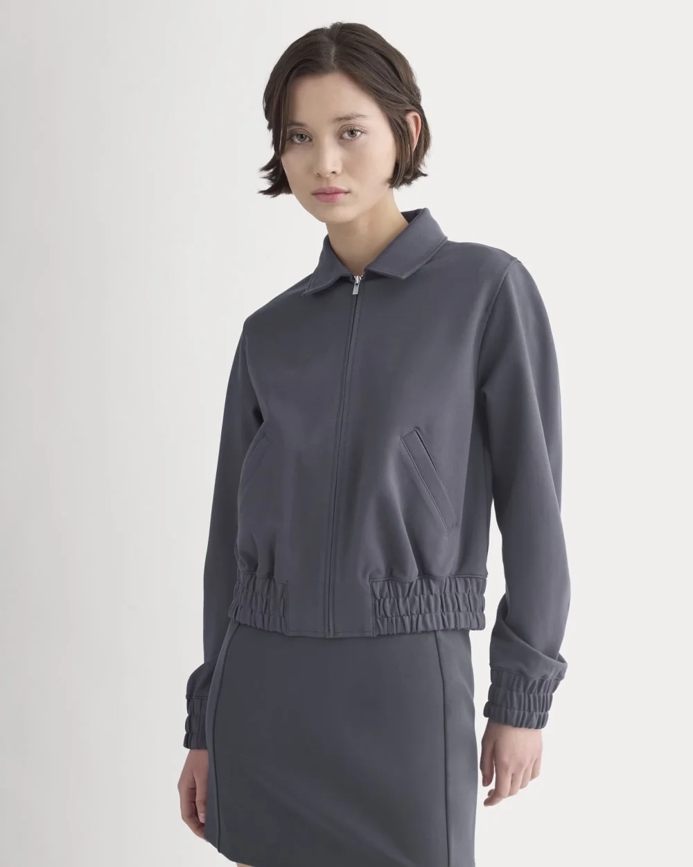 Ponte Aviator Jacket | Graphite