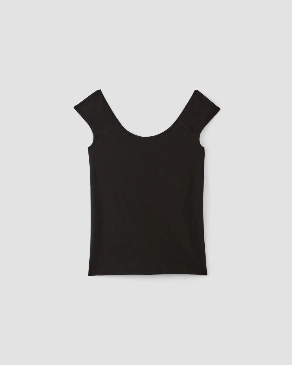 The Supima® Form Cap-Sleeve Tee | Black (3)