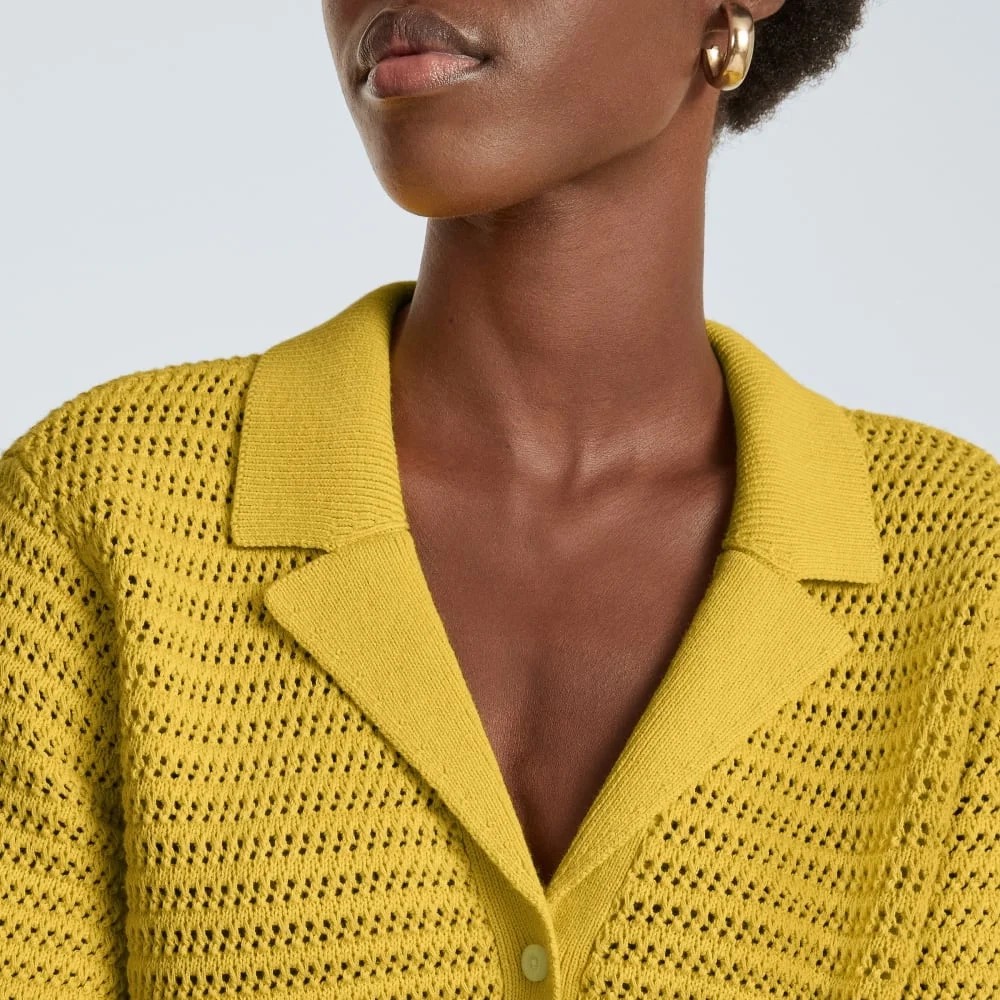 The Crochet Knit Polo | Super Lemon (2)
