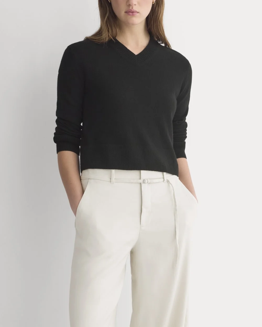 Wide-Leg Belted Pant in Stretch Linen | Birch | Regular (4)