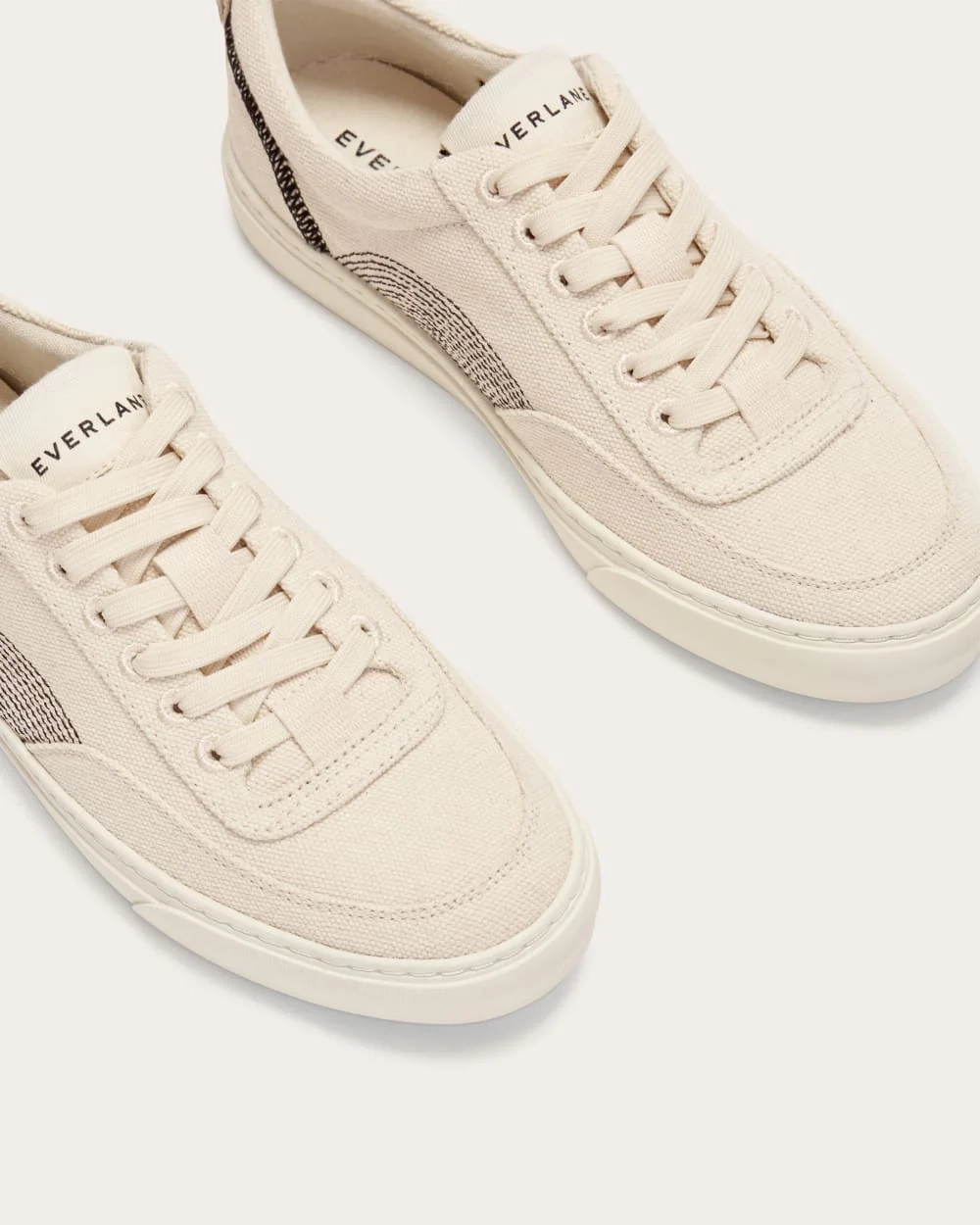 The Tread-Bare Sneaker | Natural Canvas / Black (2)