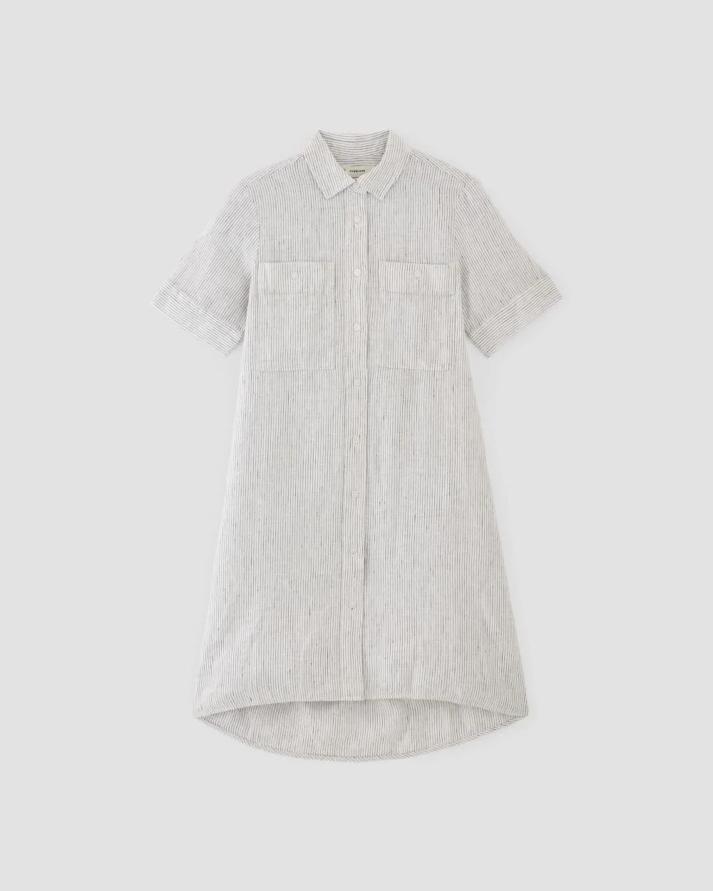 The Daytripper Dress in Linen | White / Black (4)