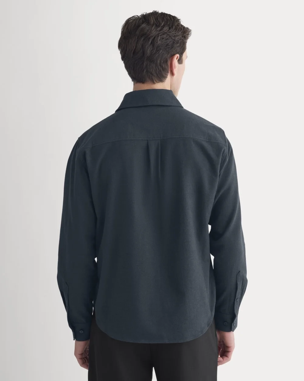 Brushed Flannel Shirt | Heathered Navy (3)