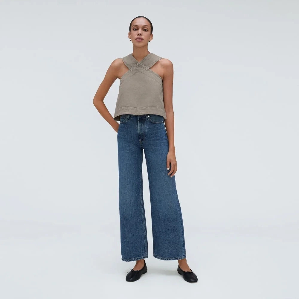 The Cross-Front Apron Top | Clay (6)