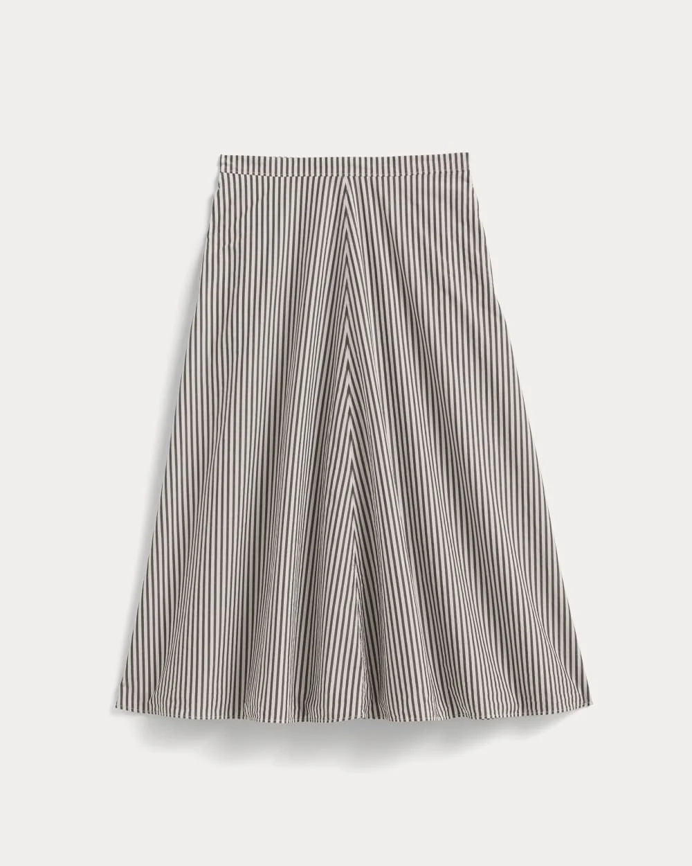 The Midi Skirt in Ultrasoft Cotton | Optic White / Black (3)
