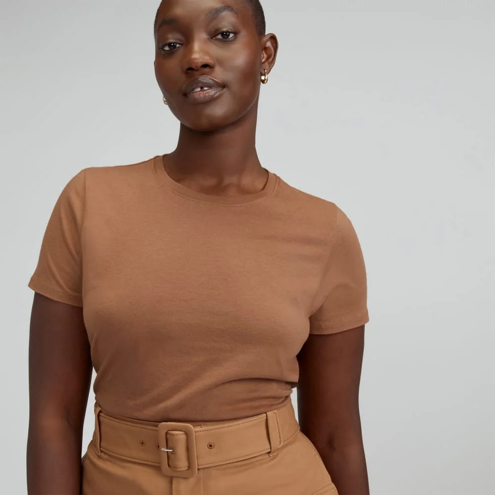 The Organic Cotton Crew Tee | Carob Brown (4)