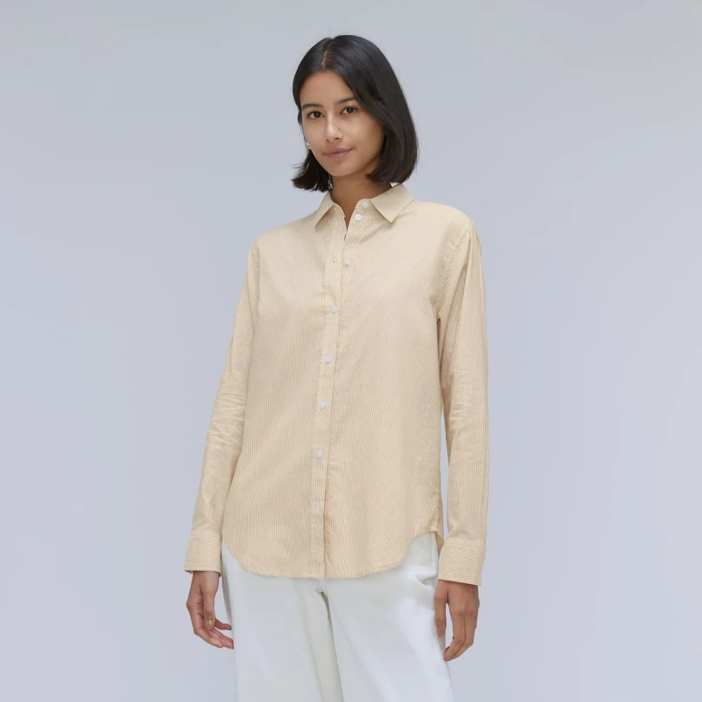 The Must-Have Shirt in Silky Cotton | Golden Palm / White (5)