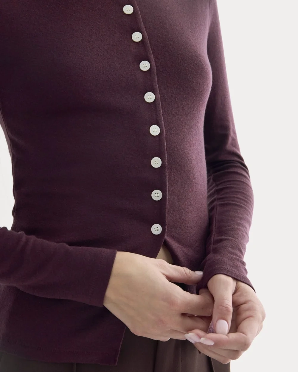 Button-Up Top in Butterluxe | Deep Plum (3)