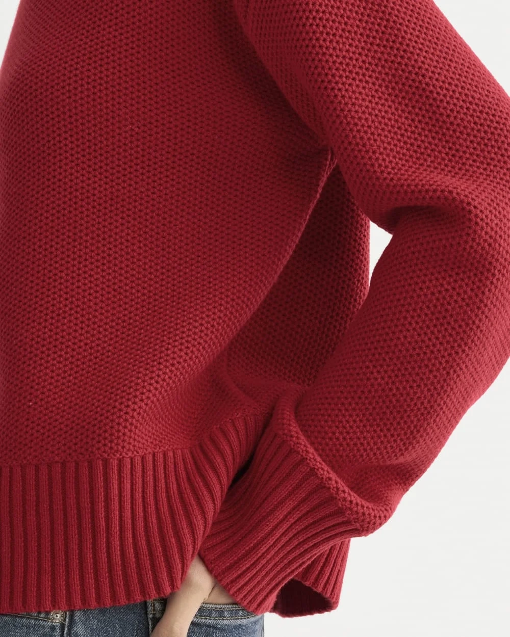 The Cotton Honeycomb Square Crew | Berry Red (4)