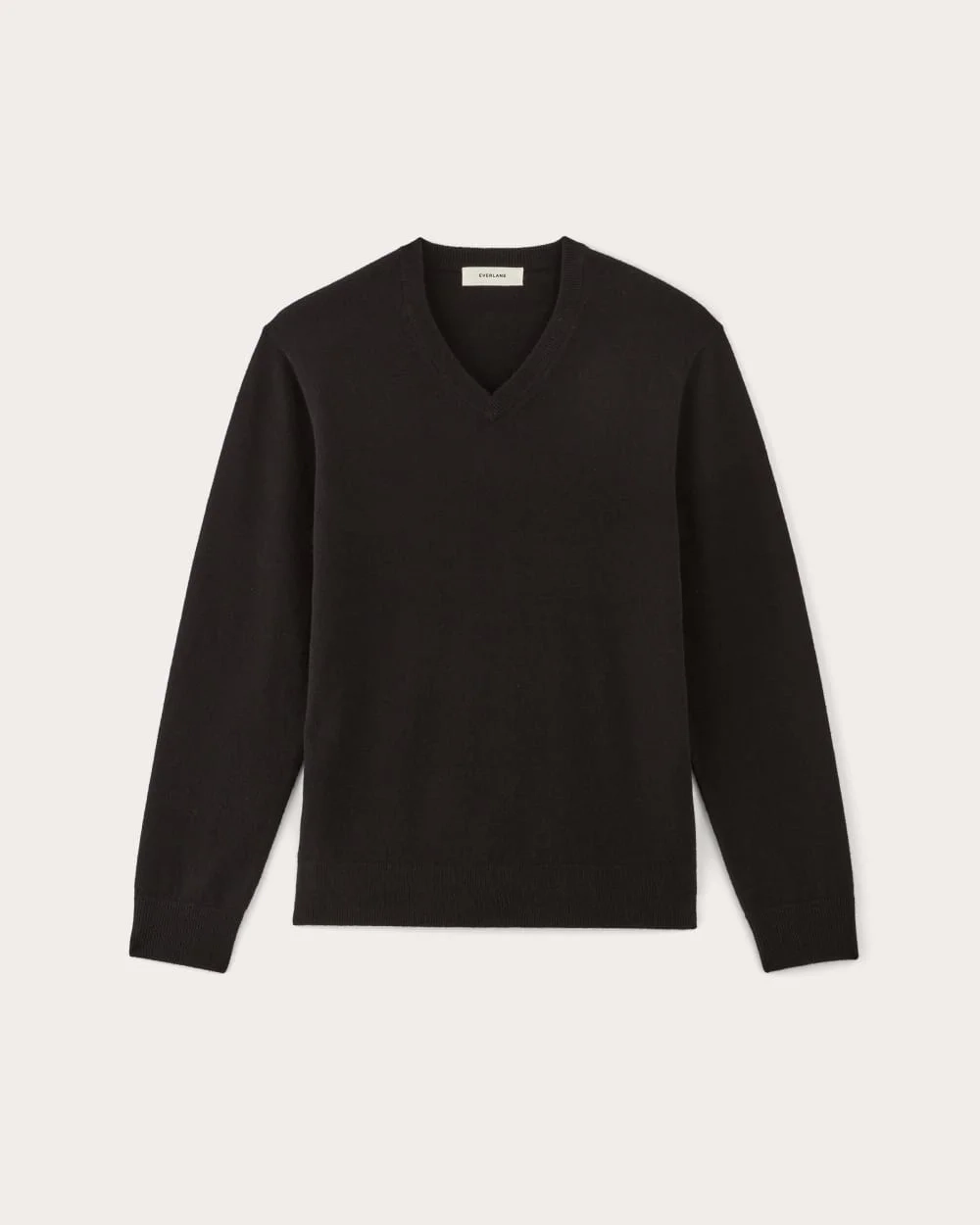 The Cashmere V-Neck Sweater | Black (5)