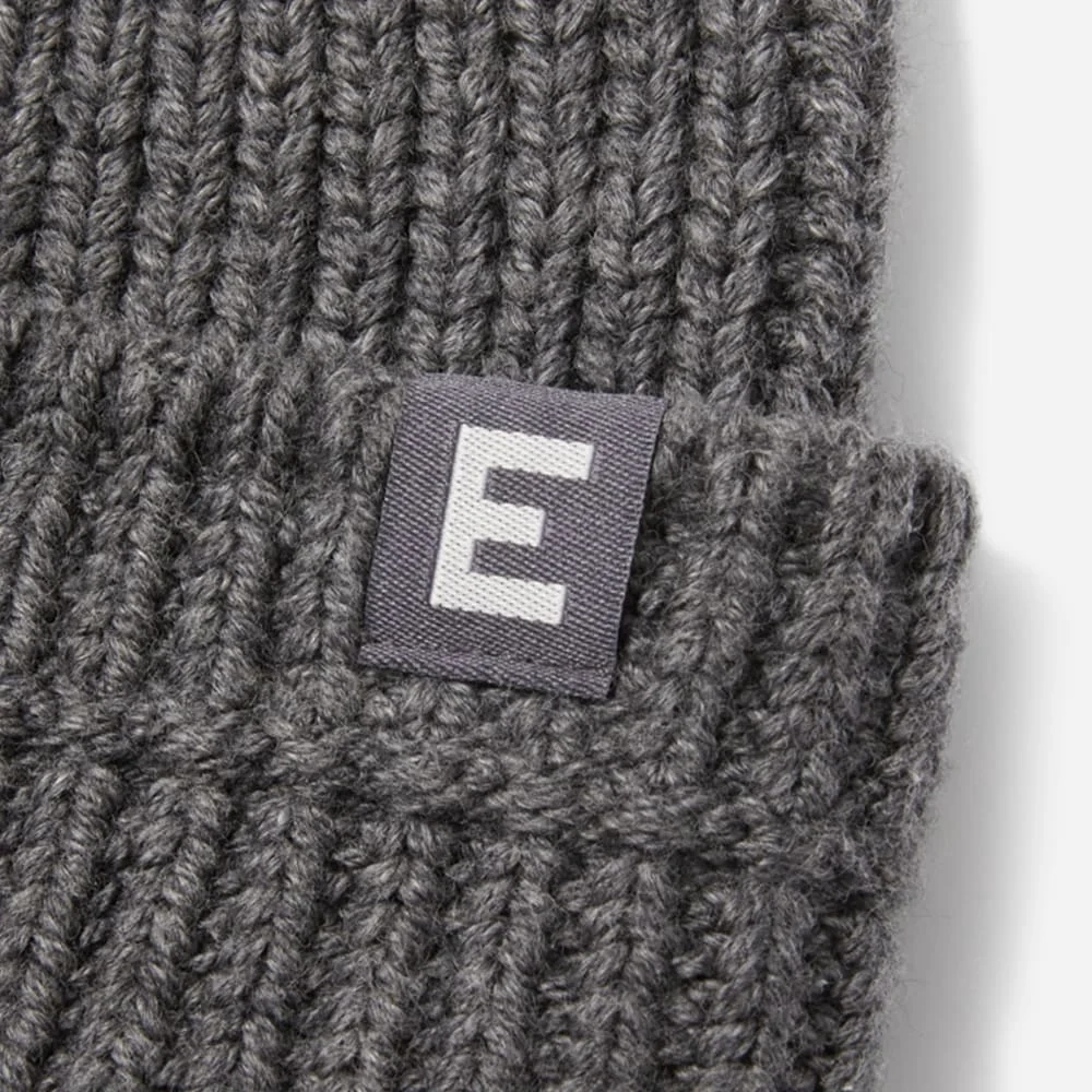 The Organic Cotton Chunky Beanie | Heathered Charcoal (2)