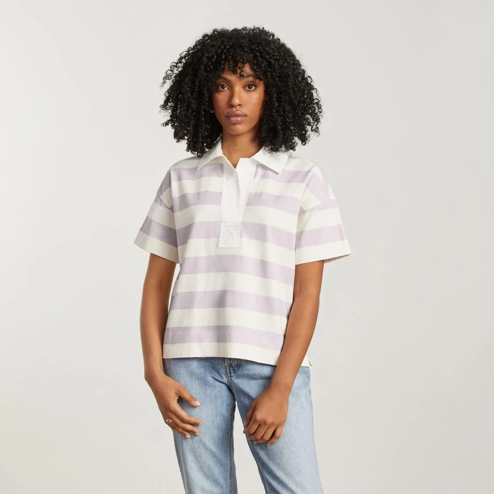 The Retro Jersey Polo | Pale Orchid / Canvas (2)