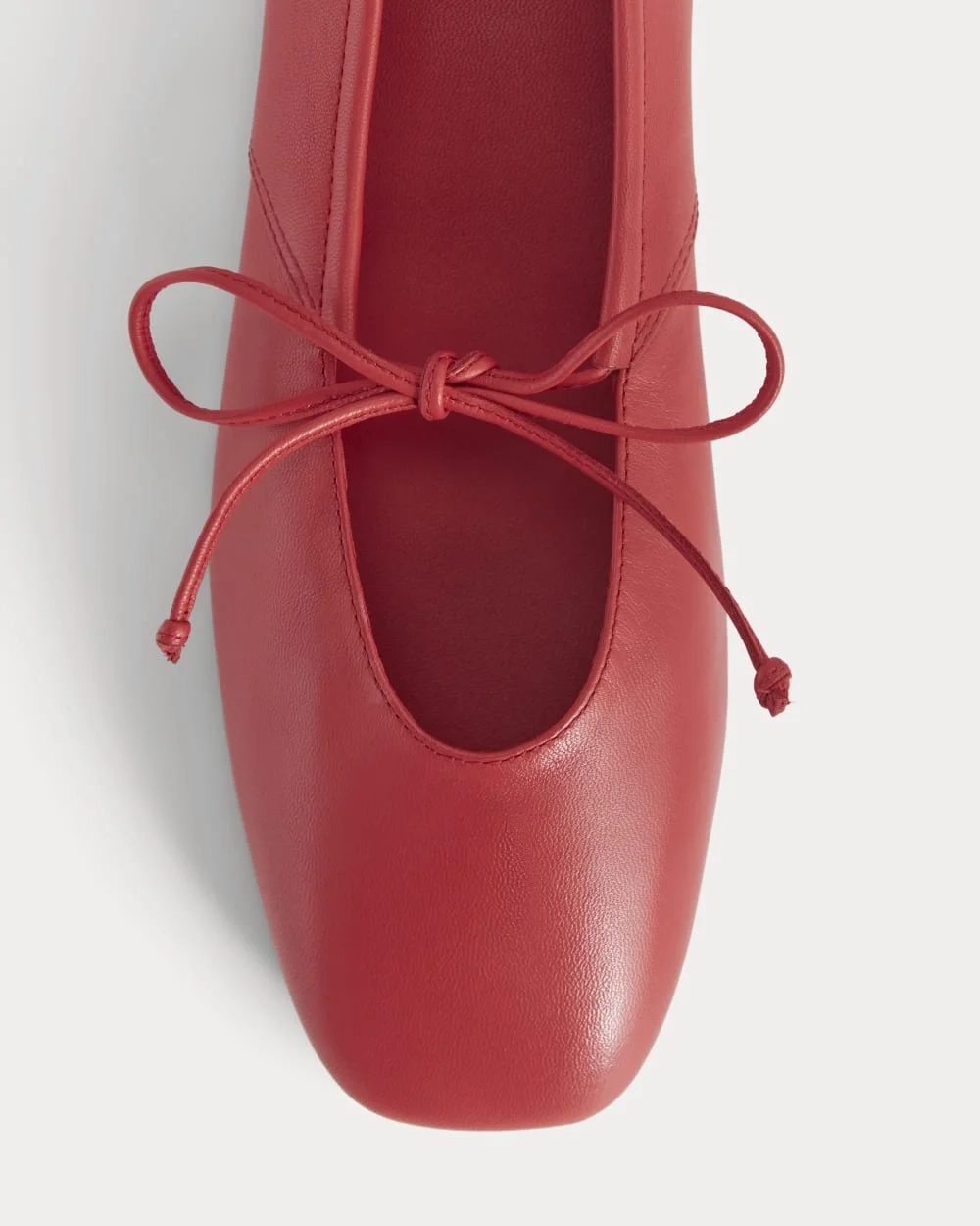 Leather Keyhole Flat | Classic Red (4)