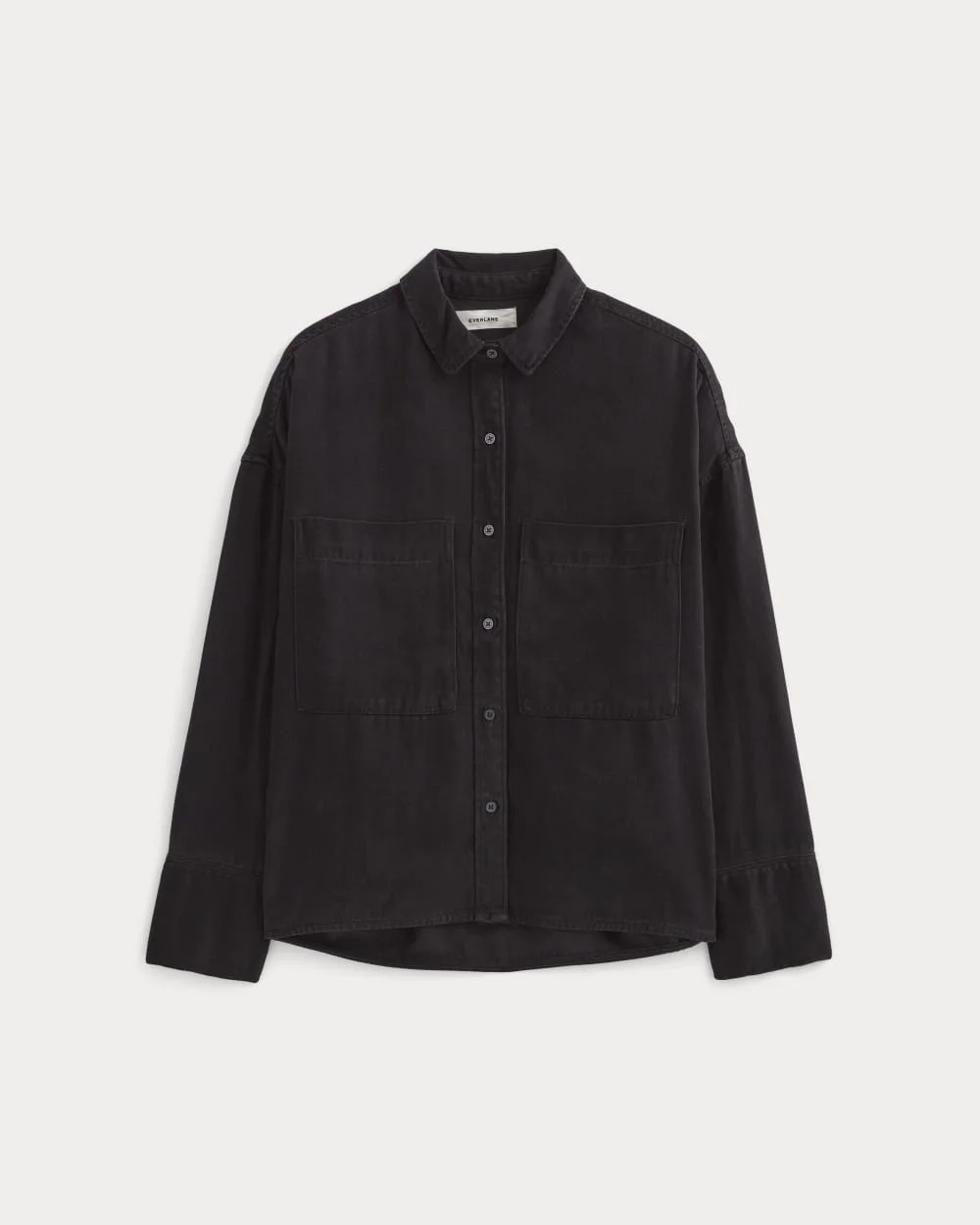 The Boxy Overshirt in Buttersoft | Black (2)