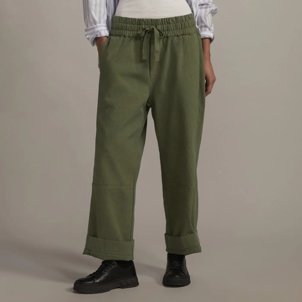The Canvas Organic Cotton Pull-On Pant | Forest Green