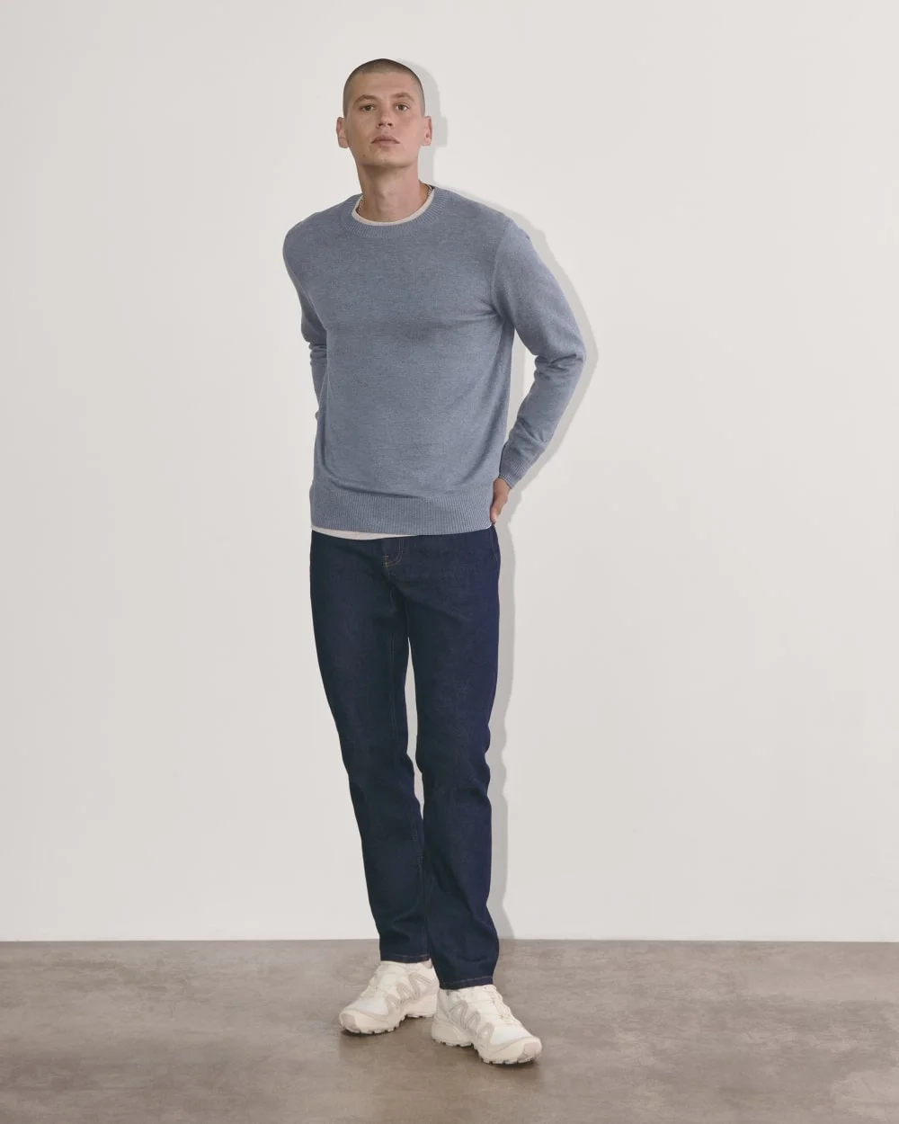 The No-Sweat Sweater | Uniform | Heather Sage Blue (4)