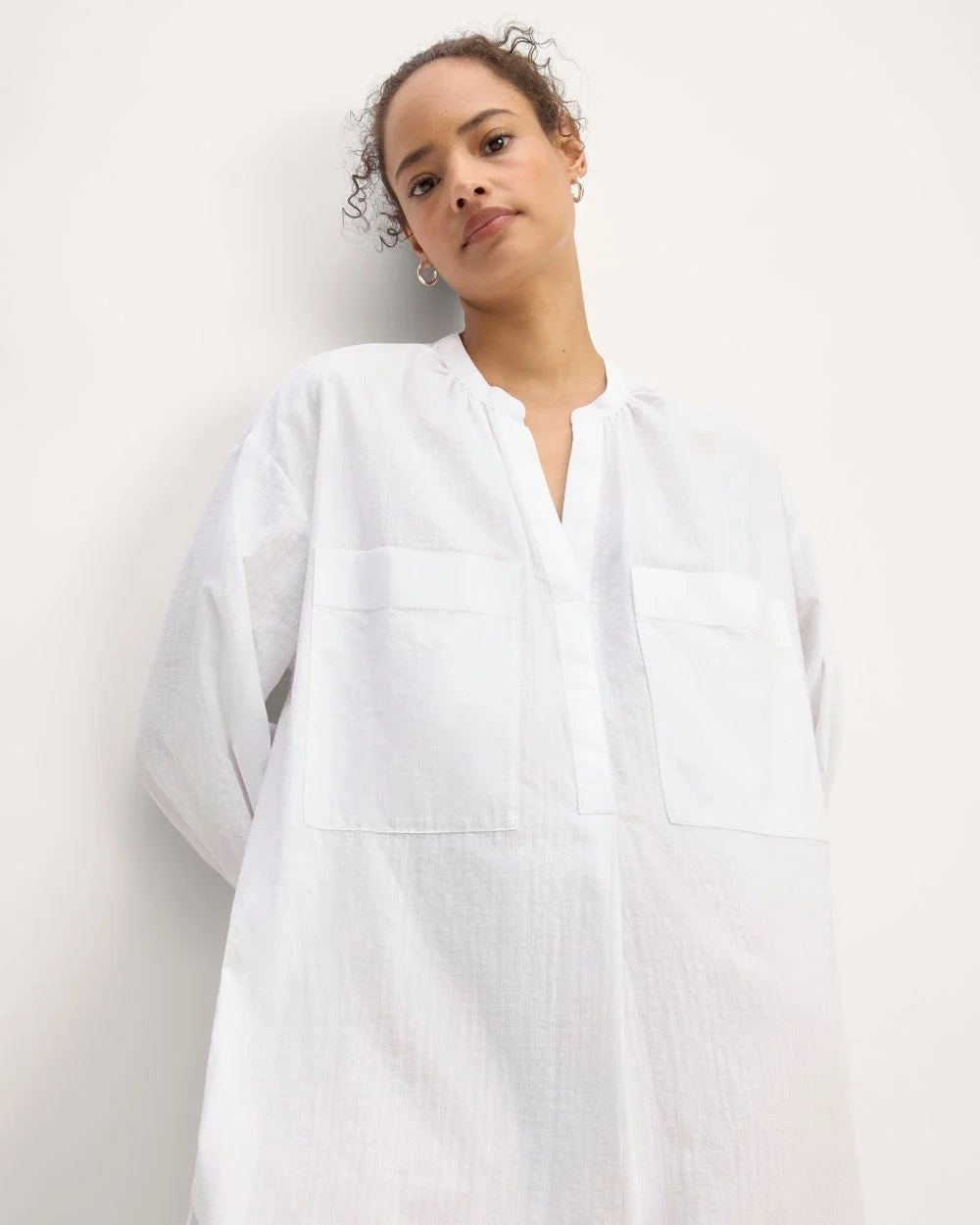 The Gauze Caftan Dress | White (2)