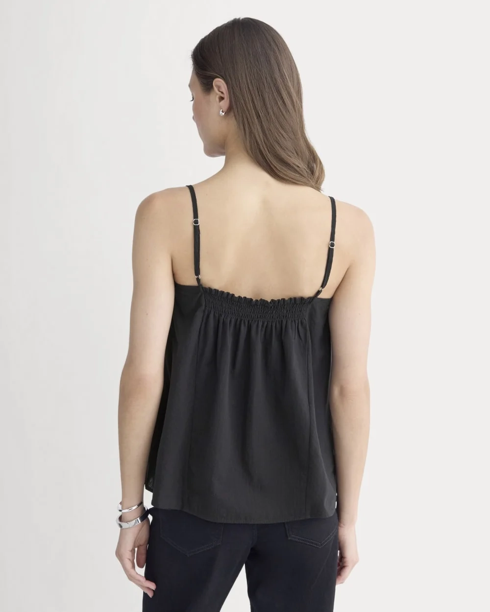 The Flowy Gauze Cami | Black (4)